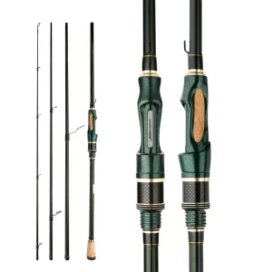 Spinning or Casting Carbon Fishing Rod 4-5 Sections Portable