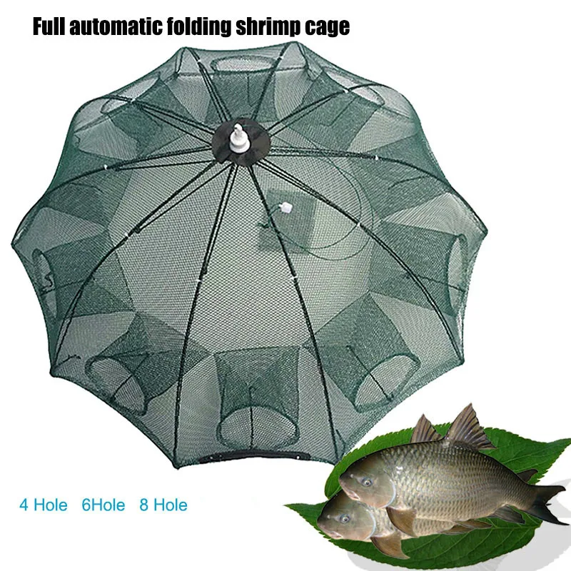 6-hole Fishing Net Trap: Foldable, Collapsible, Perfect For